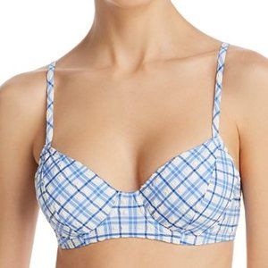 Tory Burch Plaid Underwire Bikini Top